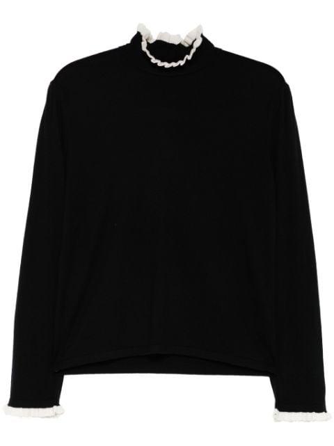 pleat detailing knit top by AGNES B.