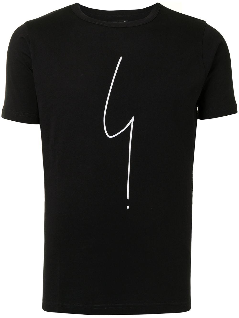 scribble-print cotton T-shirt by AGNES B.