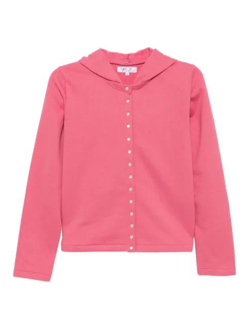 snap cotton hoodie by AGNES B.