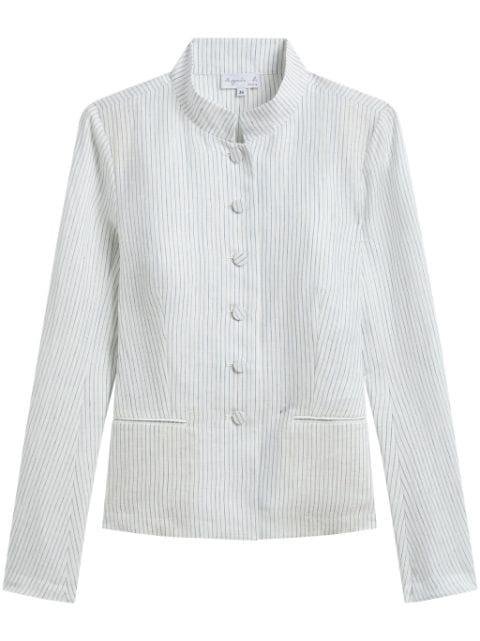 striped button-up jacket by AGNES B.