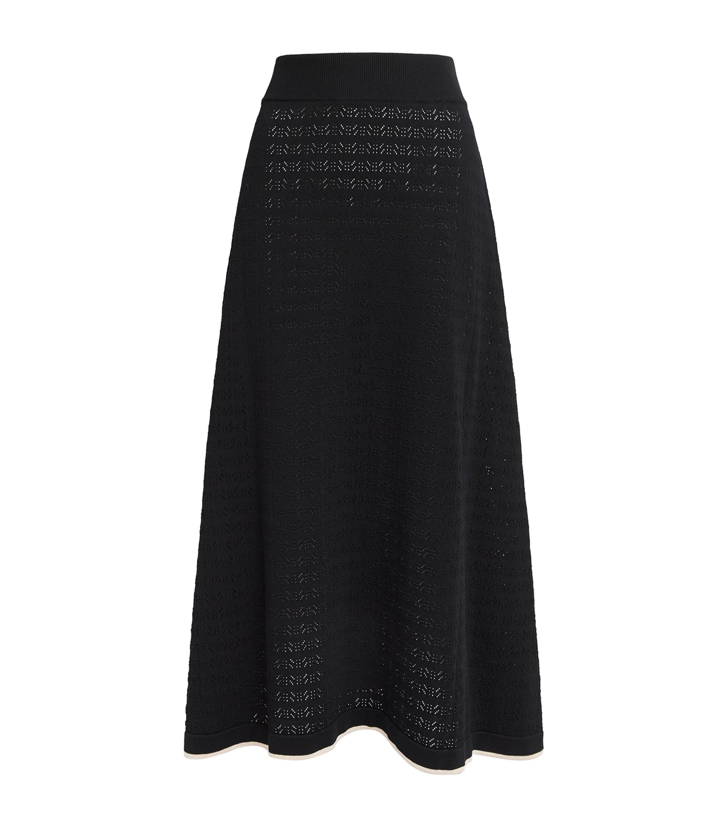 Agnona Cotton Pointelle Midi Skirt by AGNONA