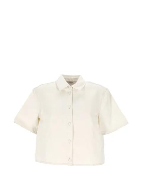 button-fastening cropped shirt by AGNONA
