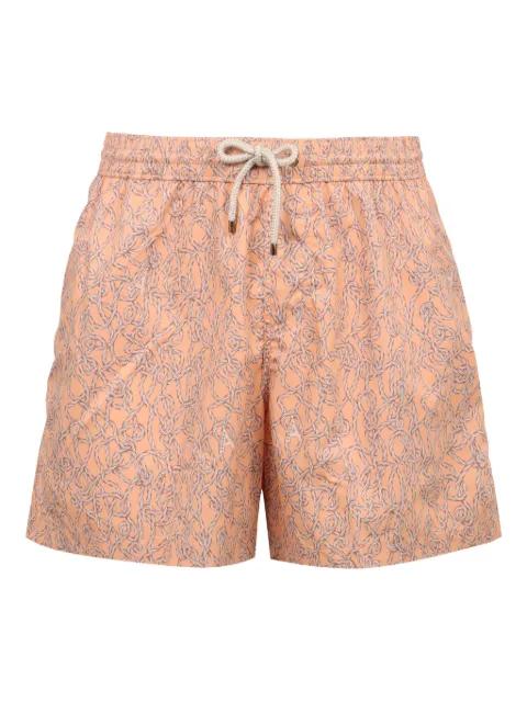 drawstring swim shorts by AGNONA