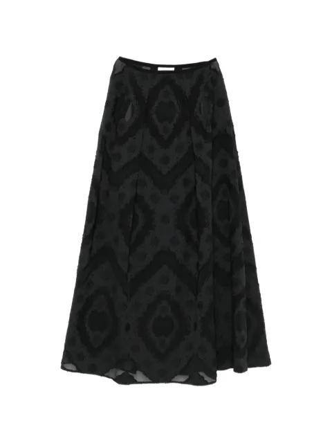 jacquard long A-line skirt by AGNONA