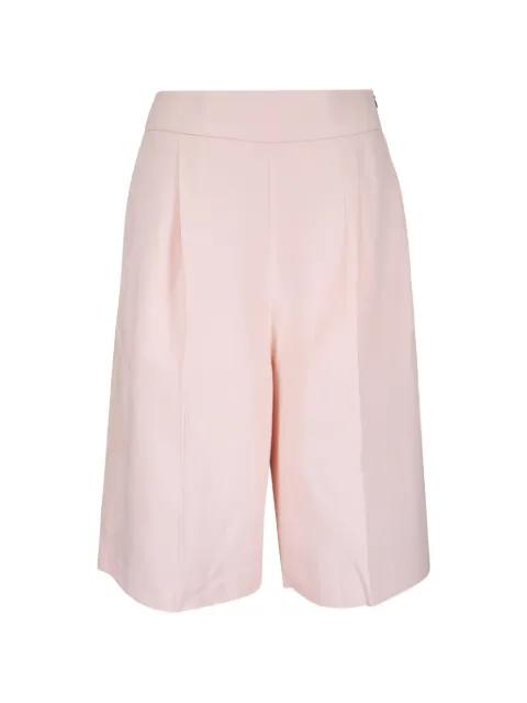 pleated-front linen shorts by AGNONA