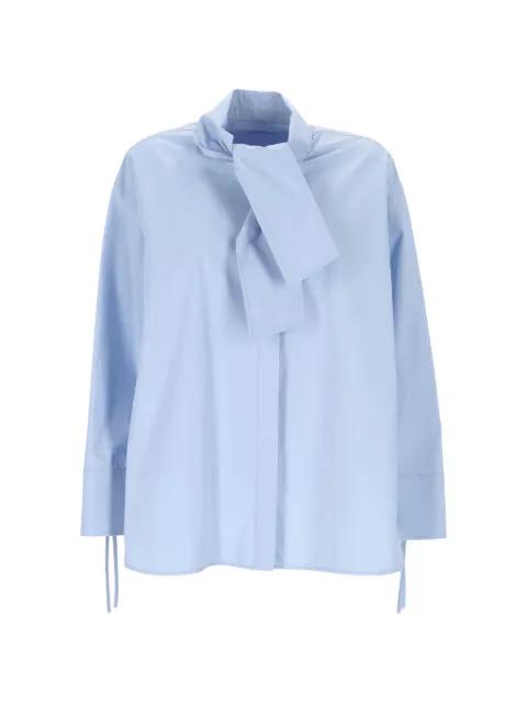pussy-bow long-sleeve shirt by AGNONA