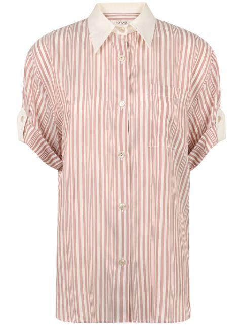 silk striped shirt by AGNONA