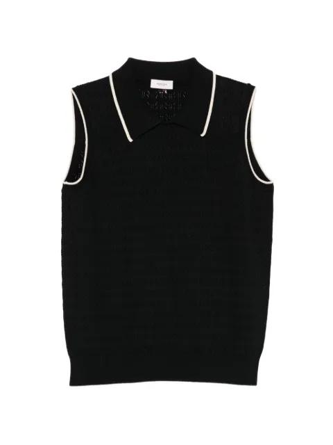 sleveeless perforated vest by AGNONA
