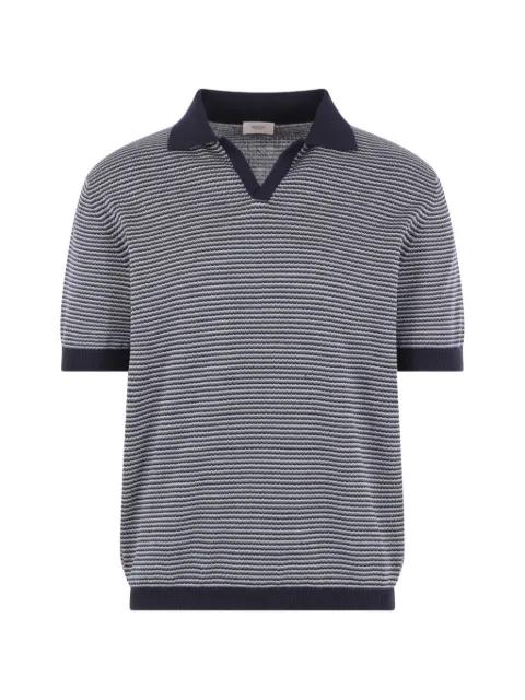 striped V-neck T-shirt by AGNONA