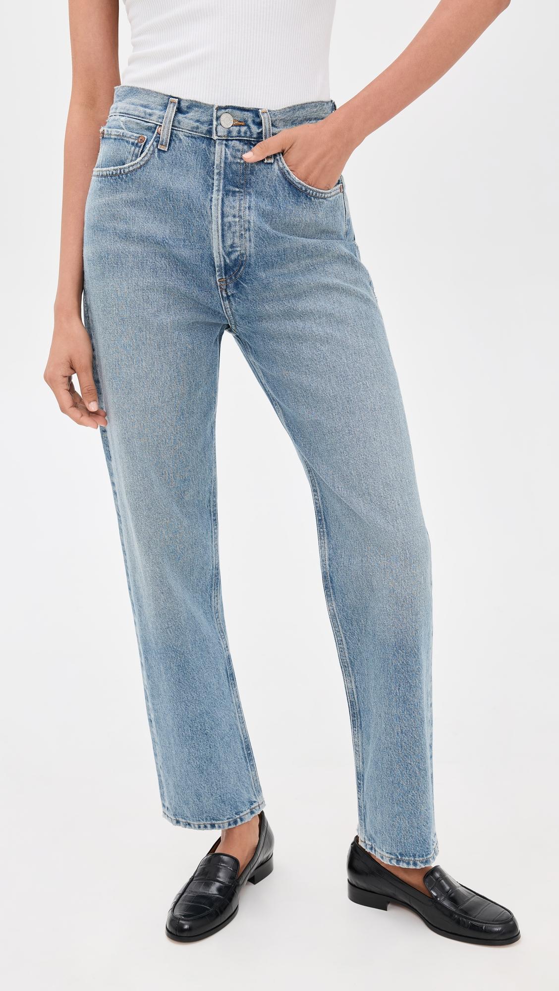 90s Pinch Waist High Rise Straight Jeans by AGOLDE