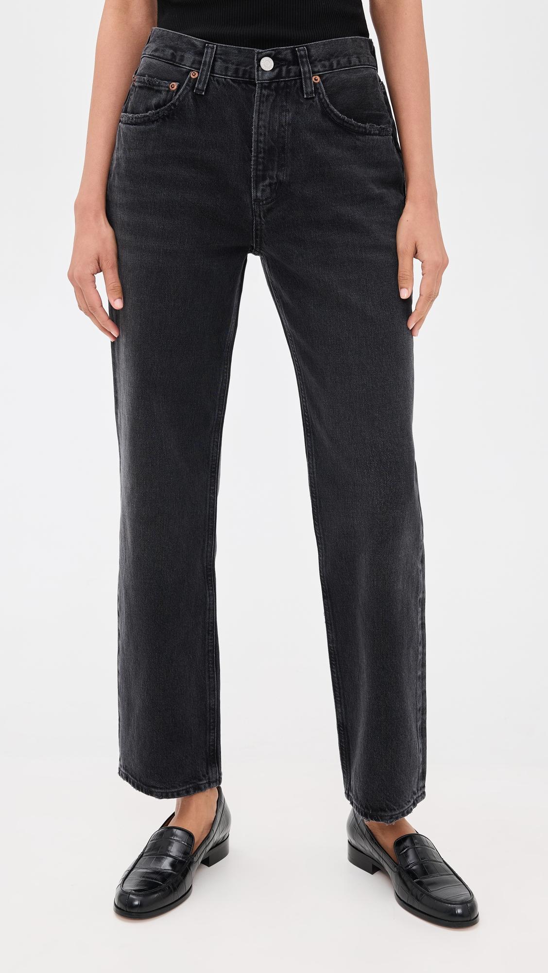 90s Pinch Waist High Rise Straight Jeans by AGOLDE