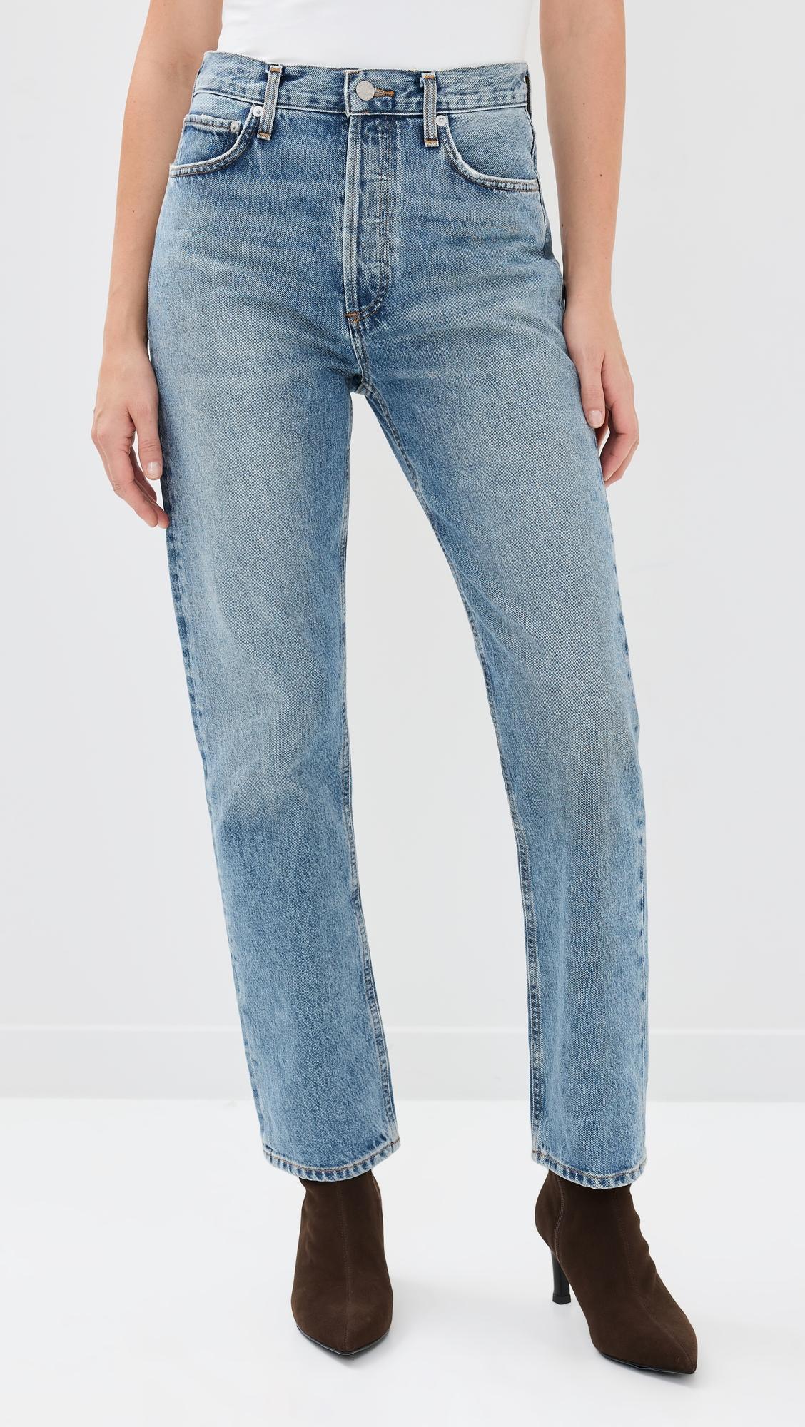 90s Pinch Waist High Rise Straight Jeans by AGOLDE