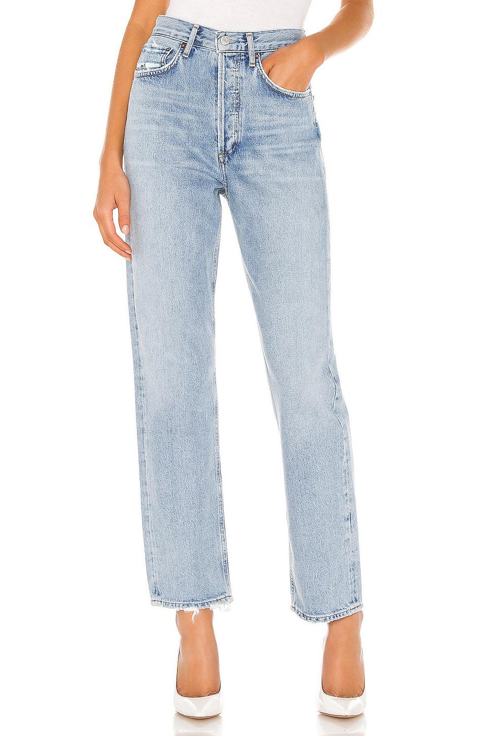 AGOLDE 90's Mid Rise Loose Fit Jeans in Denim-Light by AGOLDE