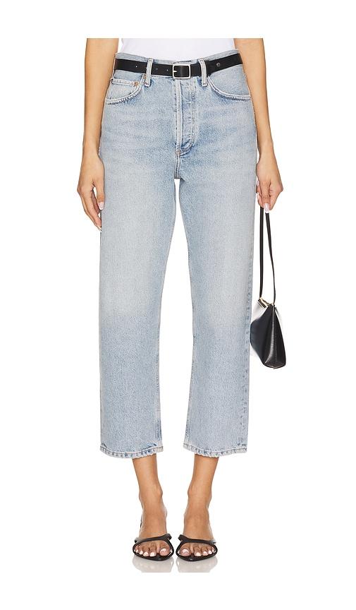 AGOLDE 90's Mid Rise Straight Crop Jeans in Blue by AGOLDE