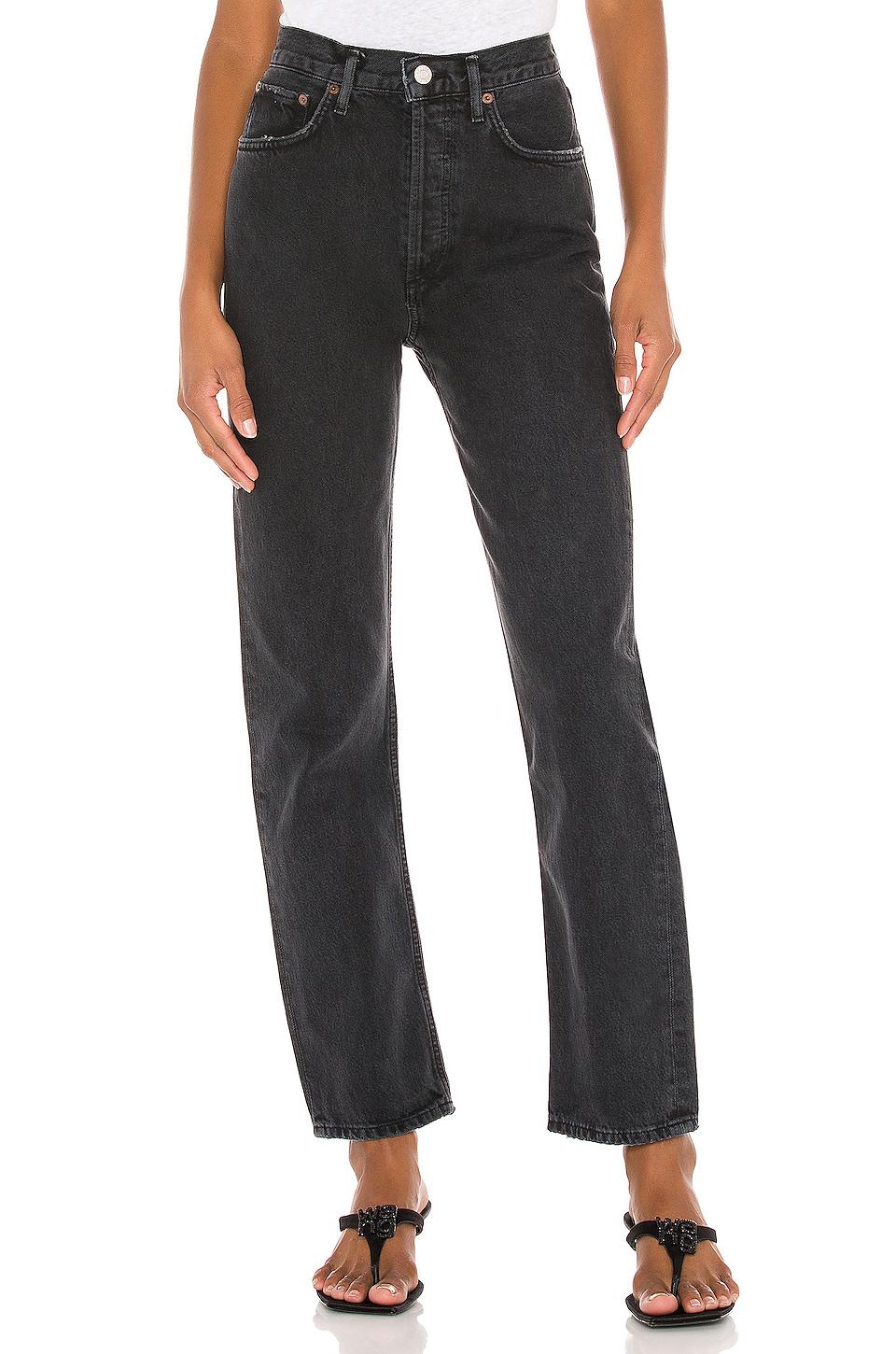 AGOLDE 90's Pinch Waist Jeans in Black by AGOLDE