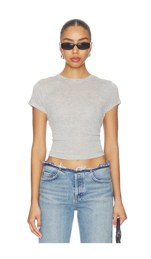 AGOLDE Adine Shrunken Tee in Grey by AGOLDE