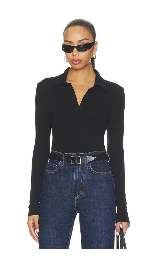 AGOLDE Amos Polo in Black by AGOLDE