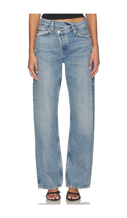 AGOLDE Arc Criss Cross Jeans in Blue by AGOLDE