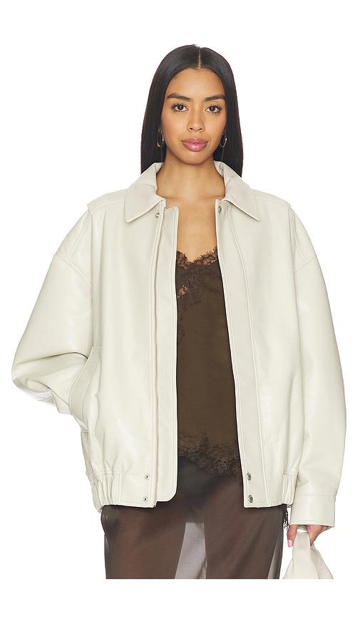 AGOLDE Aston Bomber Jacket in Ivory by AGOLDE