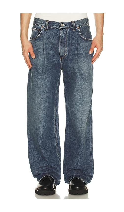 AGOLDE Benton Pleat Jean in Blue by AGOLDE