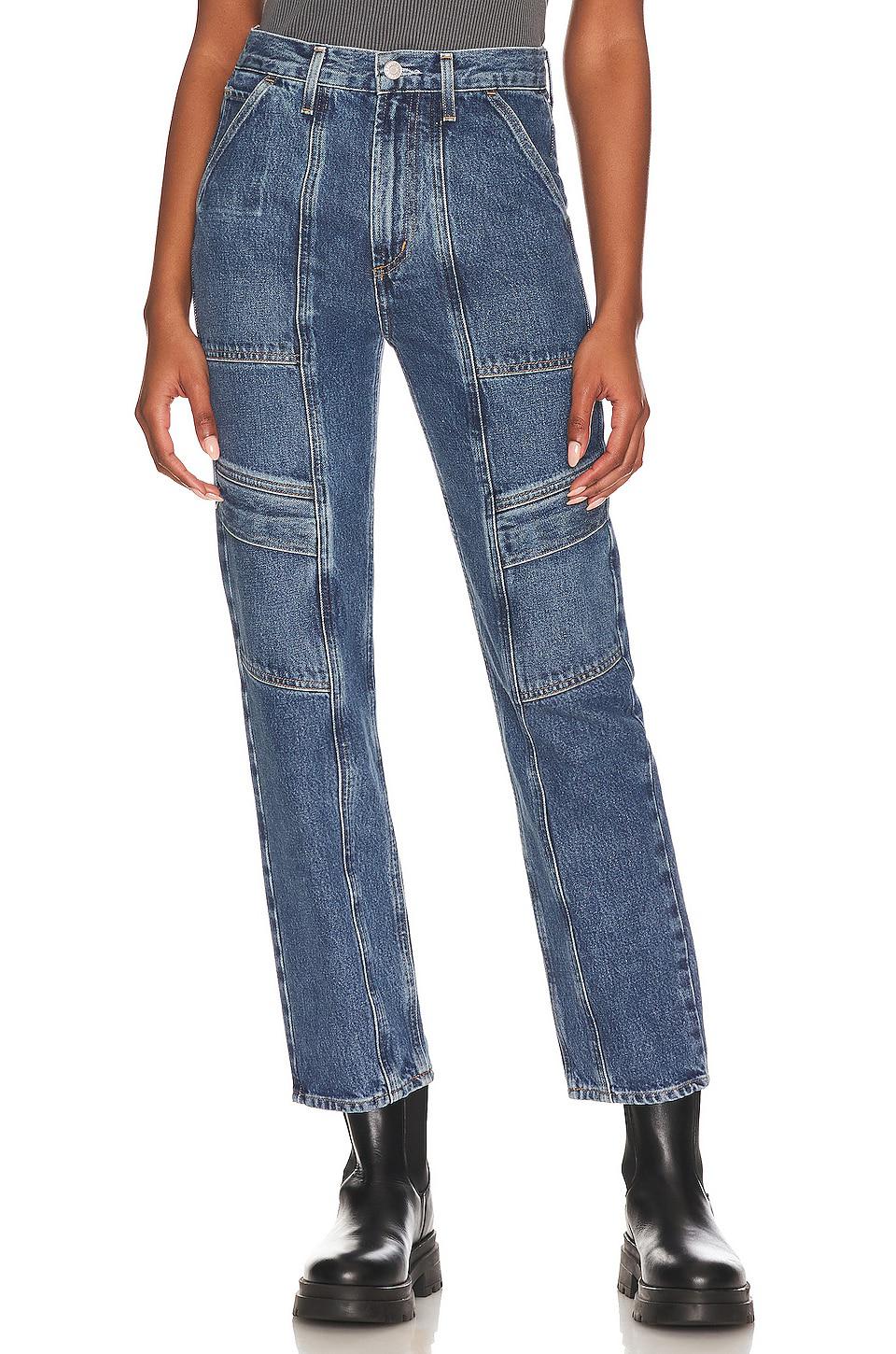 AGOLDE Cooper Cargo Jeans in Denim-Dark by AGOLDE