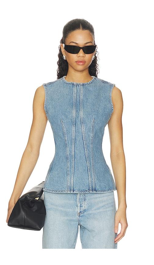 AGOLDE Corbin Shell Top in Blue by AGOLDE