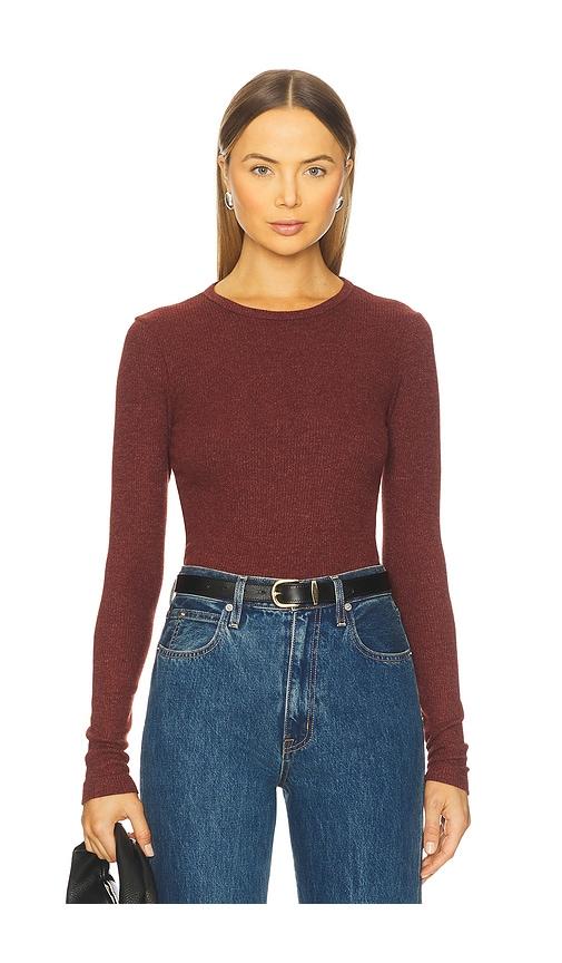AGOLDE Delphi Slim Tee in Brick by AGOLDE