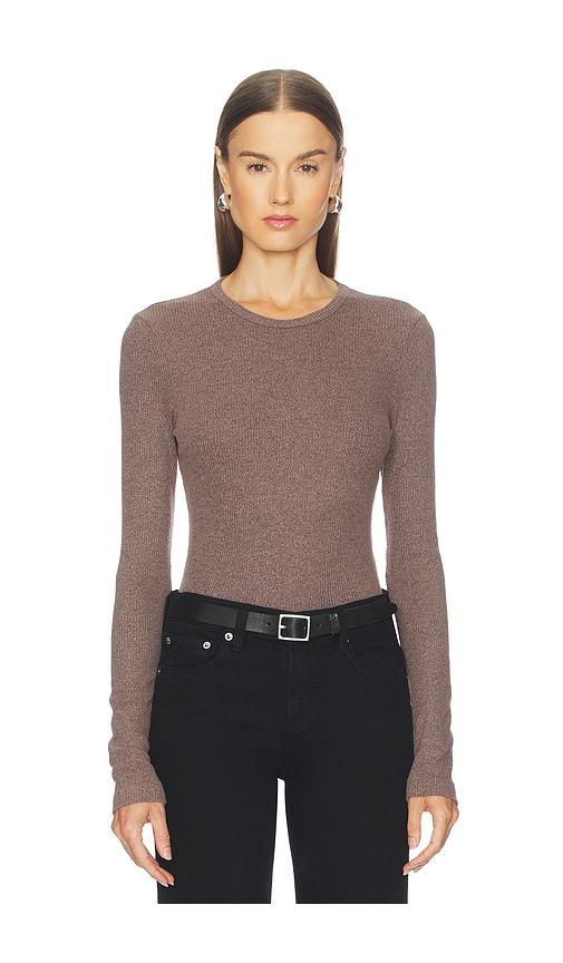 AGOLDE Delphi Slim Tee in Brown by AGOLDE