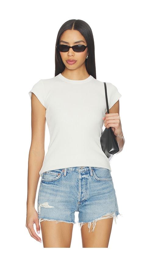 AGOLDE Edison Tee Shirt in Cream by AGOLDE