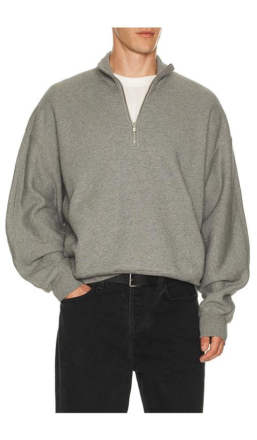 AGOLDE Idris Quarter Zip Sweater in Grey by AGOLDE