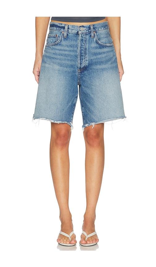 AGOLDE Indra Short Hip Slung Baggy in Blue by AGOLDE