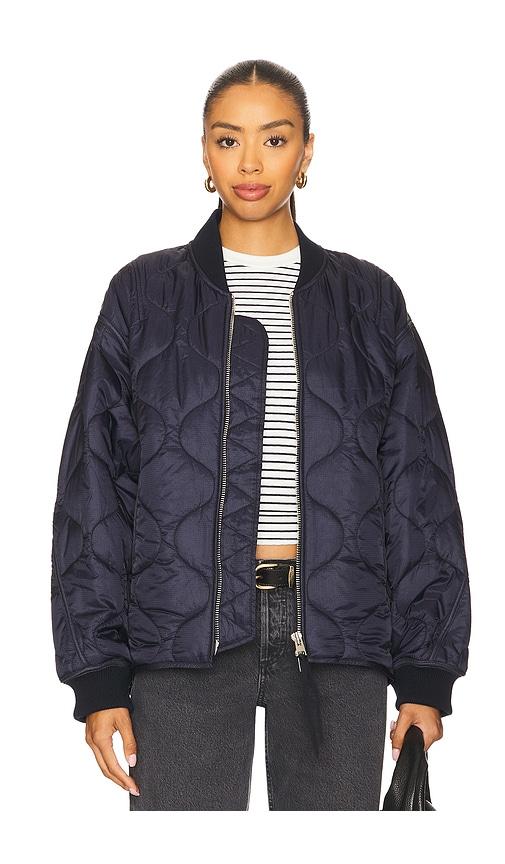 AGOLDE Isla Quilted Jacket in Navy by AGOLDE
