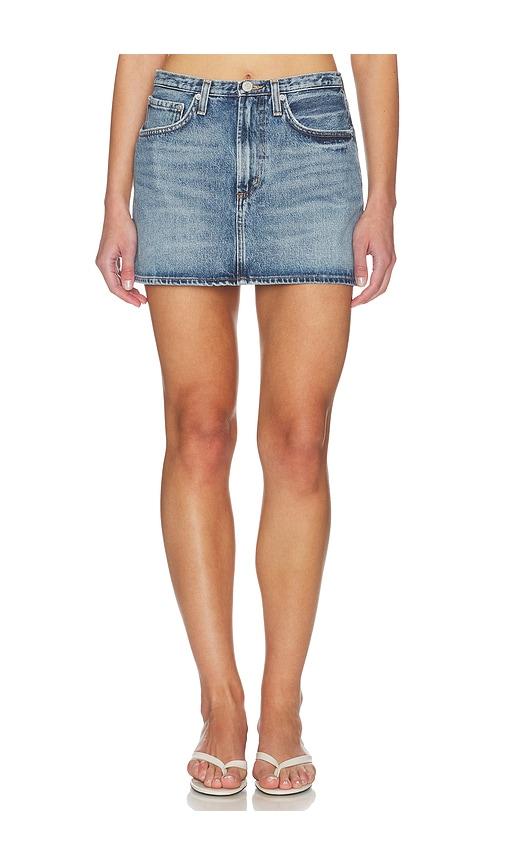 AGOLDE Keira Mini Skirt in Blue by AGOLDE