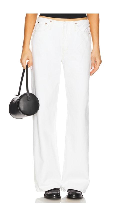 AGOLDE Lex Low Slung Baggy Jeans in White by AGOLDE
