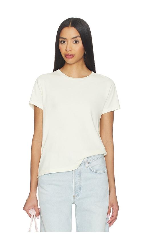 AGOLDE Long Line Adine Tee Shirt in Cream by AGOLDE