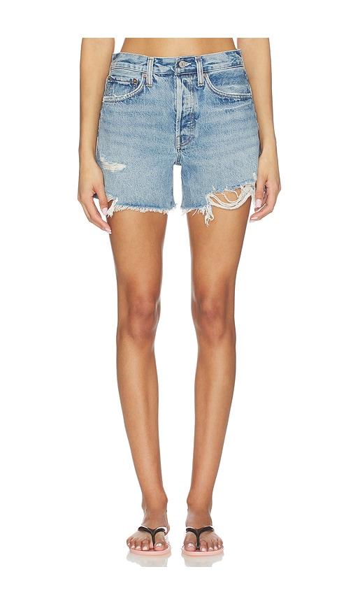 AGOLDE Long Parker Shorts in Blue by AGOLDE
