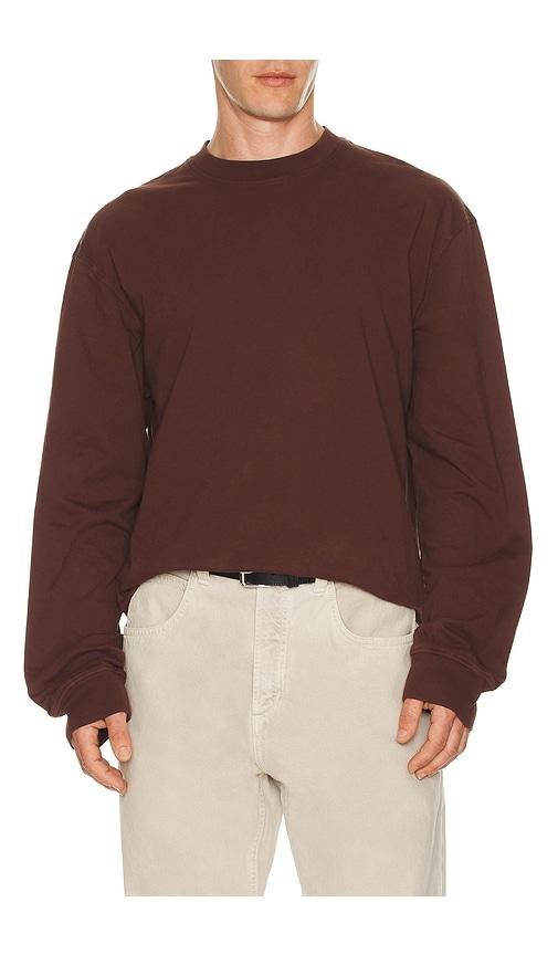 AGOLDE Long Sleeve Asha Tee in Chocolate by AGOLDE