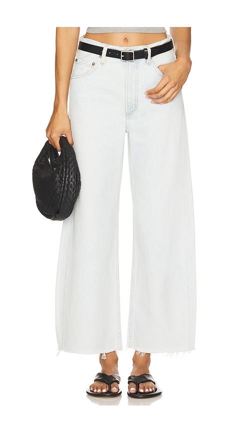 AGOLDE Low Curve Fray Jeans in Blue by AGOLDE