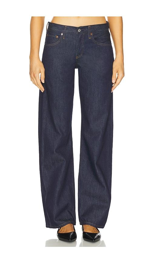 AGOLDE Low Rise Loose Jeans in Denim-Dark by AGOLDE