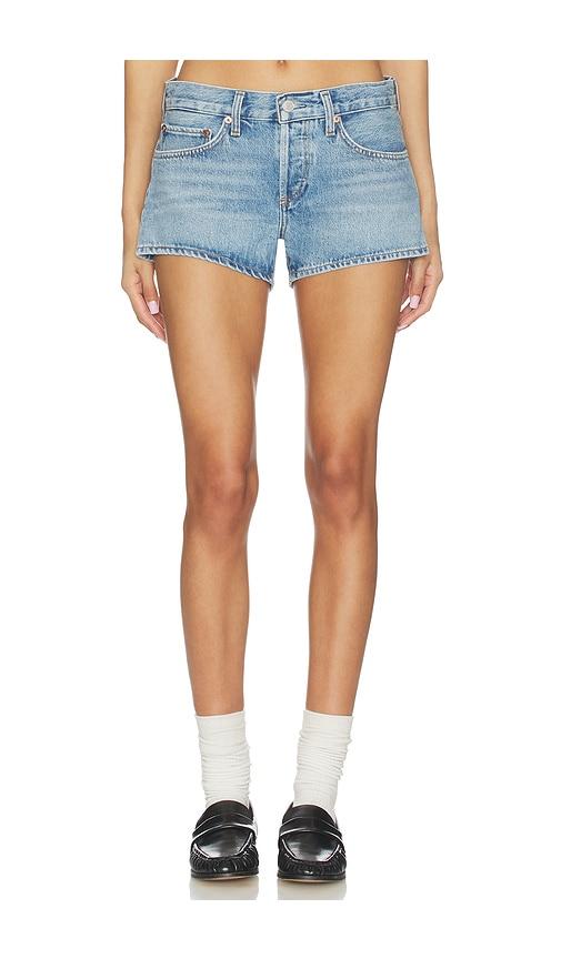 AGOLDE Low Rise Parker Shorts in Blue by AGOLDE