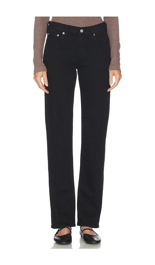 AGOLDE Low Rise Slim Jeans in Black by AGOLDE