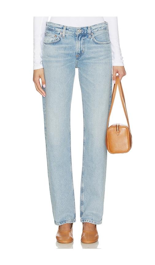 AGOLDE Low Rise Slim Jeans in Denim-Light by AGOLDE