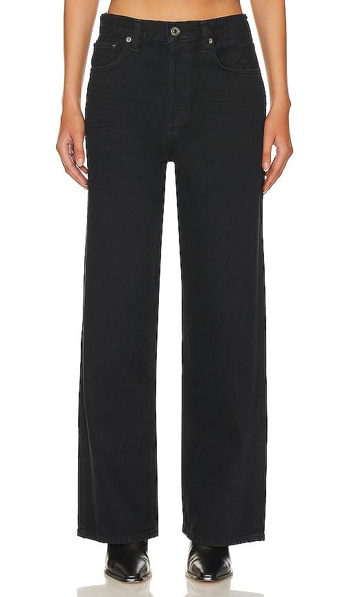AGOLDE Low Slung Baggy Jeans in Black by AGOLDE