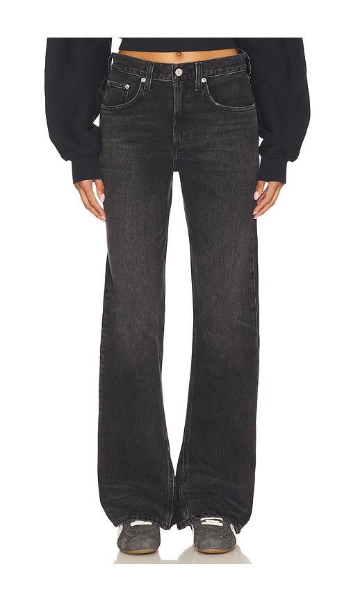 AGOLDE Mid Rise Kick Boot Jeans in Black by AGOLDE