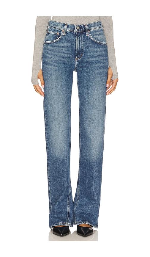 AGOLDE Mid Rise Kick Boot Jeans in Blue by AGOLDE