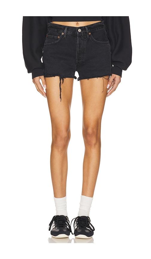 AGOLDE Parker Cut Off Short in Black by AGOLDE