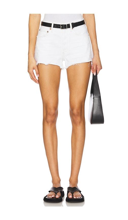 AGOLDE Parker Cut Off Short in White by AGOLDE