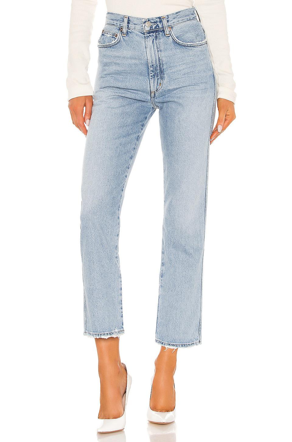 AGOLDE Pinch Waist High Rise Kick Jeans in Blue by AGOLDE
