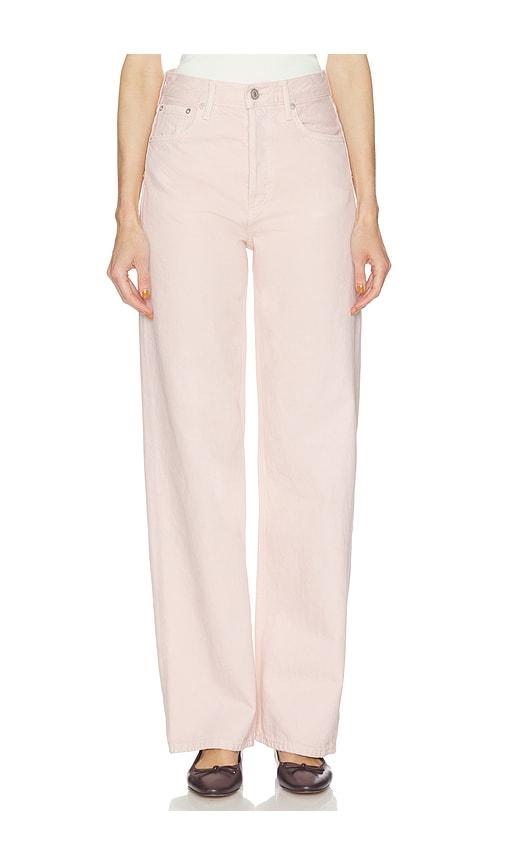 AGOLDE Ren High Rise Wide Leg Jeans in Blush by AGOLDE