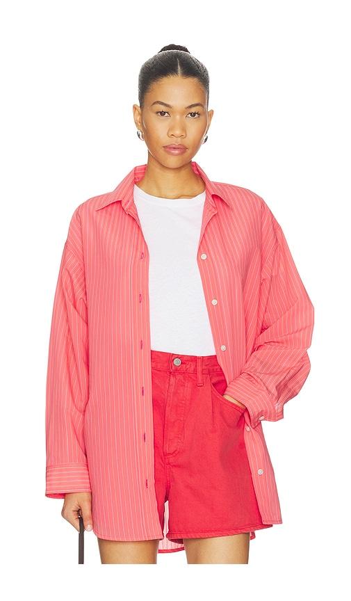 AGOLDE Sonia Shirt in Coral by AGOLDE